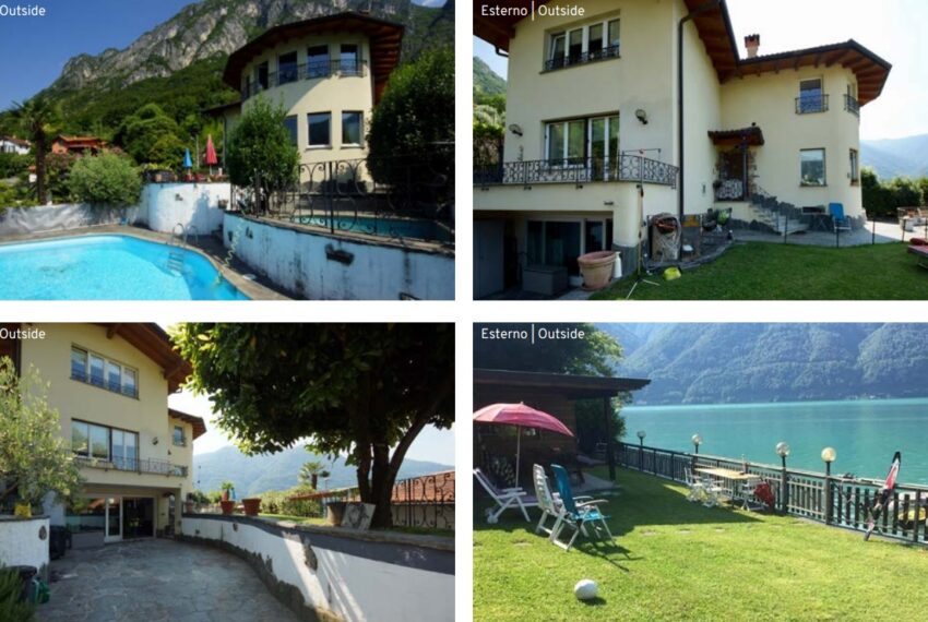 Porlezza Lago di Lugano villa fronte lago con giardino e piscina (3)