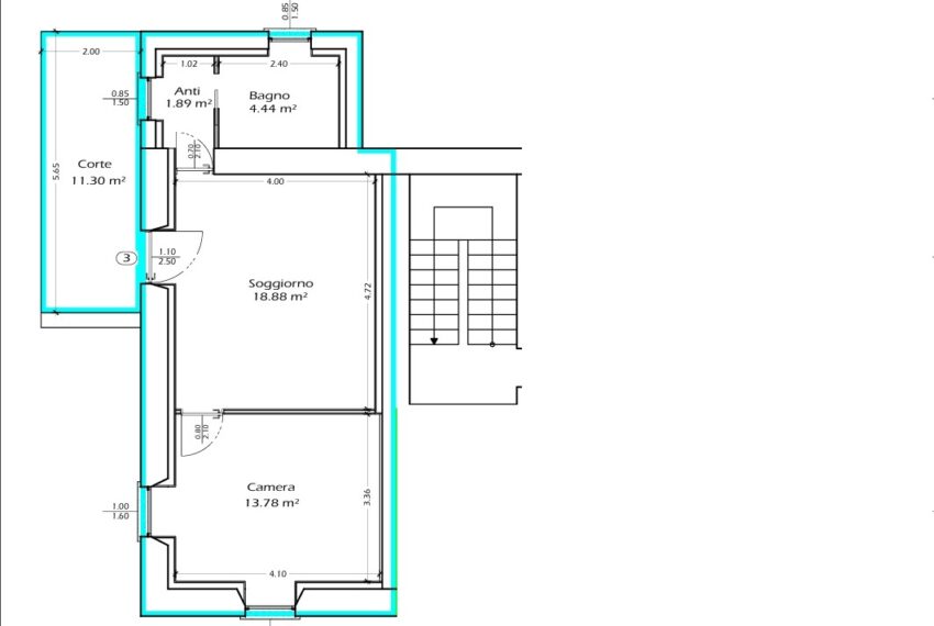 Apt 3 - Piano 1-First floor