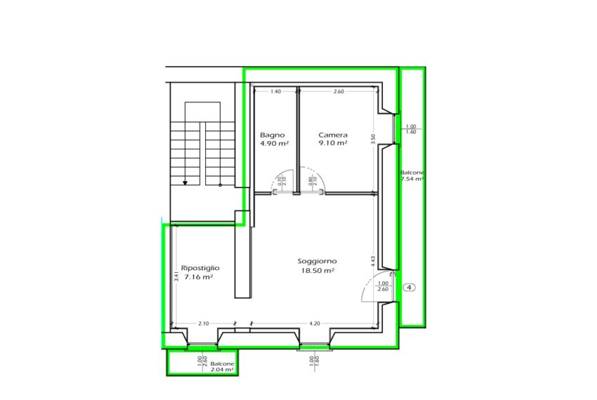 Apt 4 - Piano 1 - First floor